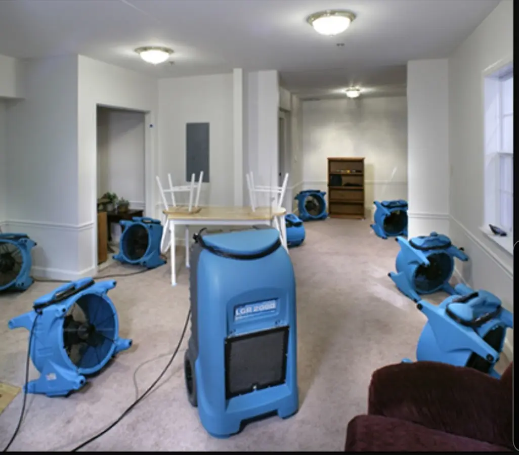 Air movers and dehumidifier setup for Water Extraction & Removal in Fountain Inn